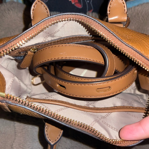 Michael Kors Carine Extra Small Pebbled Leather Handbag - Picture 7 of 8